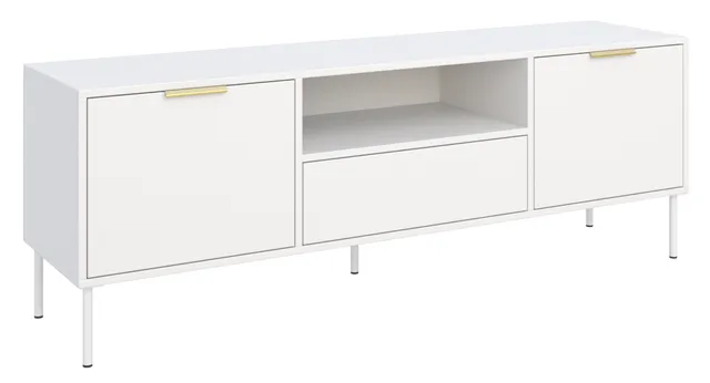 selsey-vena-tv-schrank-160-cm-zweit-rig-mit-schublade-wei image 1