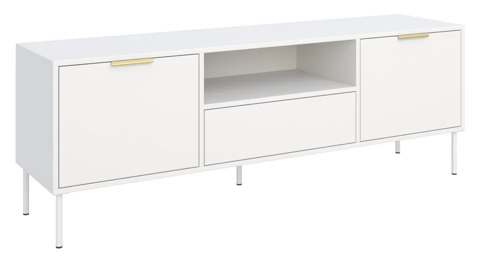 selsey-vena-tv-schrank-160-cm-zweit-rig-mit-schublade-wei image 1