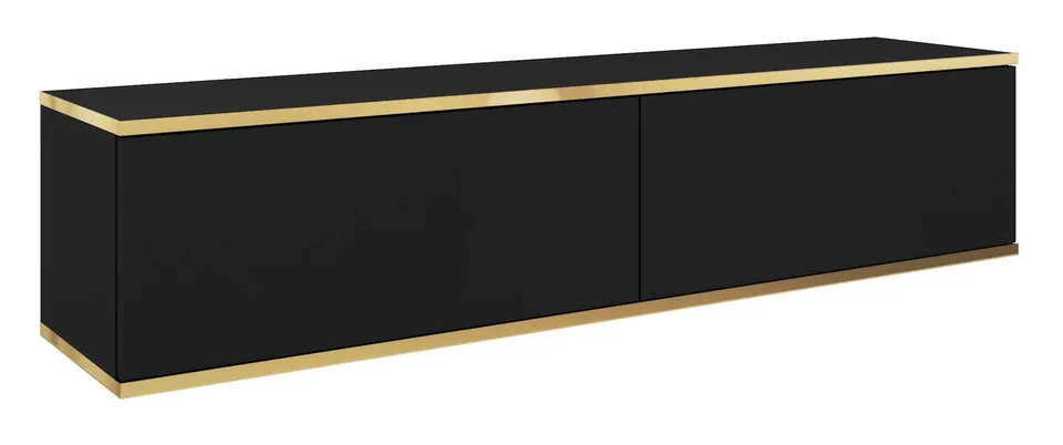 selsey-mucalma-tv-schrank-135-cm-schwarz-mit-goldenen-eins-tzen image 1