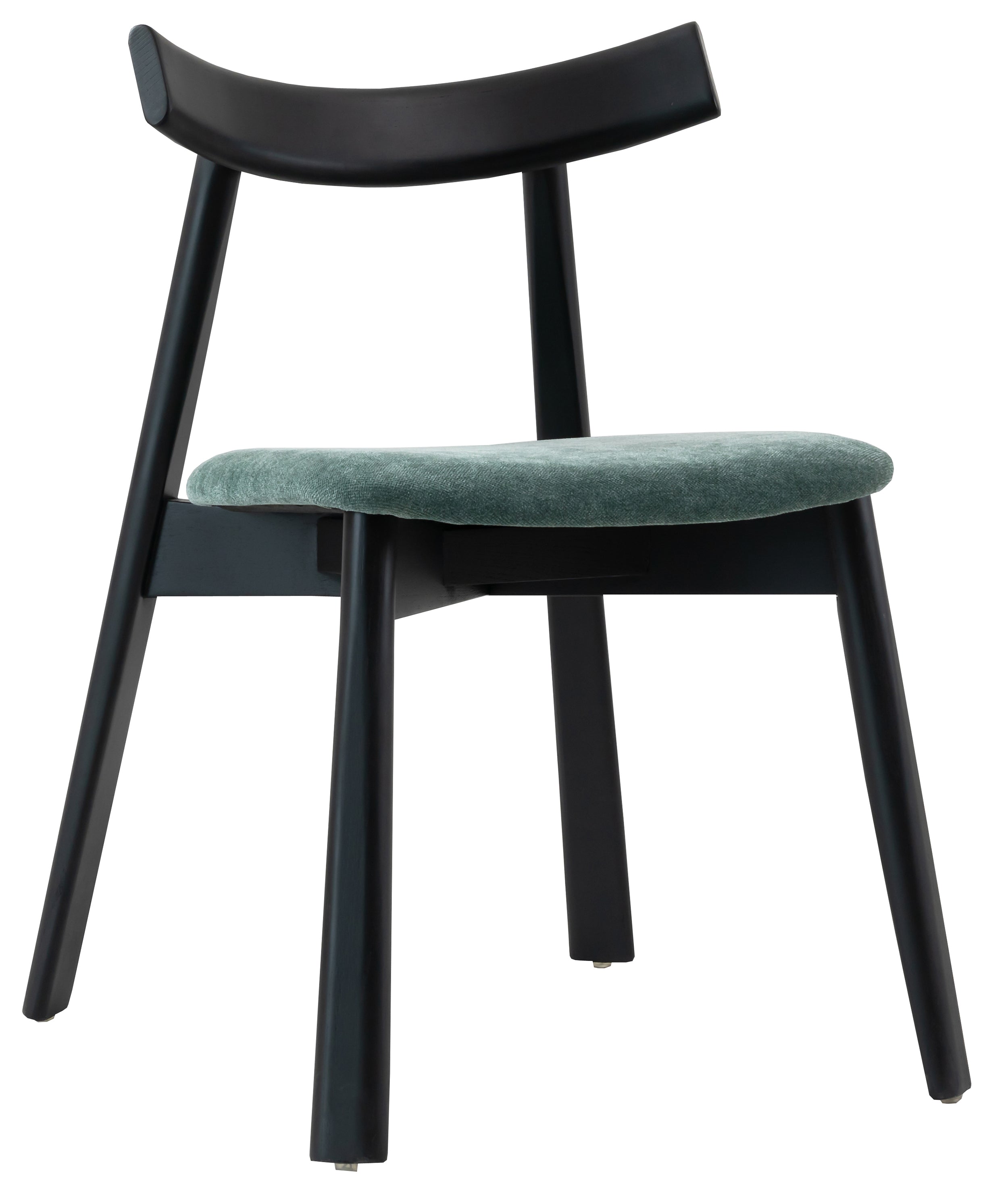 selsey-delify-holzstuhl-esszimmer-dunkelgr-n-chenille-schwarz image 1