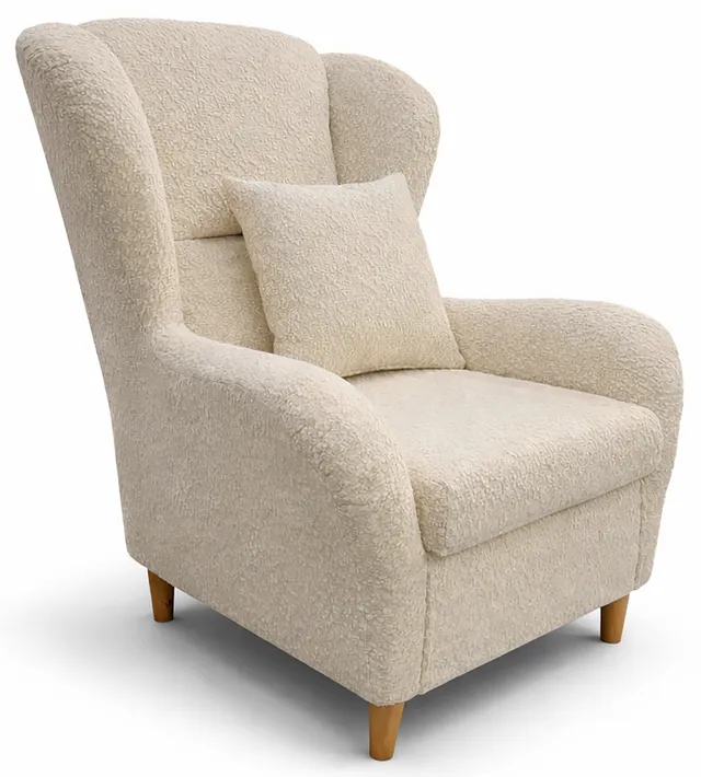 selsey-teddlo-ohrensessel-beige-chenille-mit-buchenholzbeinen image 1