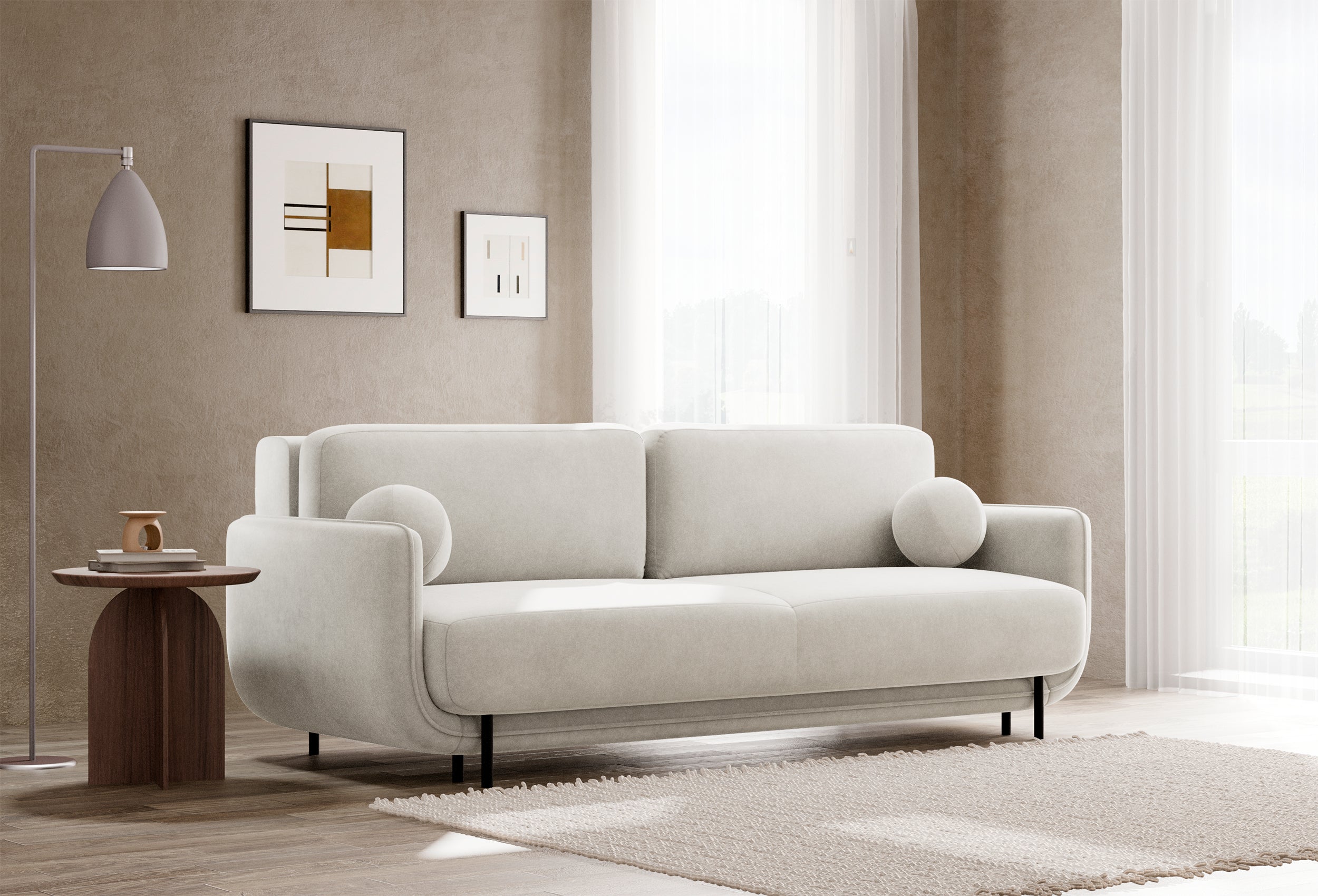 selsey-ovals-drei-sitzer-schlafsofa-cremefarbener-samt image 2