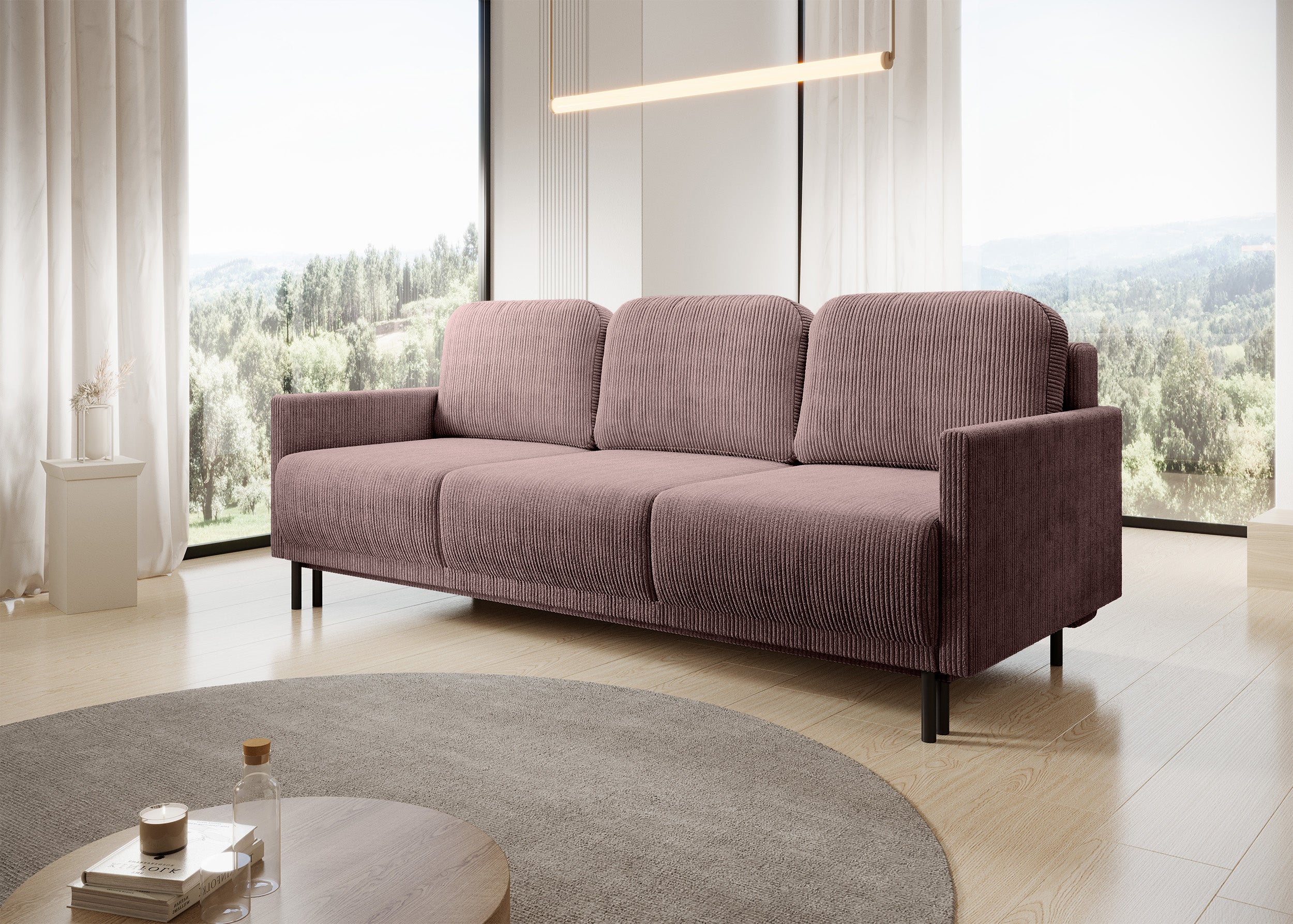 selsey-hamiel-dreisitziges-ausklappbares-sofa-mit-stauraum-flieder-cord image 3