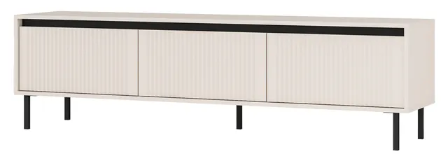 selsey-osaka-tv-schrank-179-cm-mit-drei-schubladen-sandbeige-geriffelte-fronten image 1