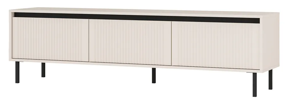 selsey-osaka-tv-schrank-179-cm-mit-drei-schubladen-sandbeige-geriffelte-fronten image 1