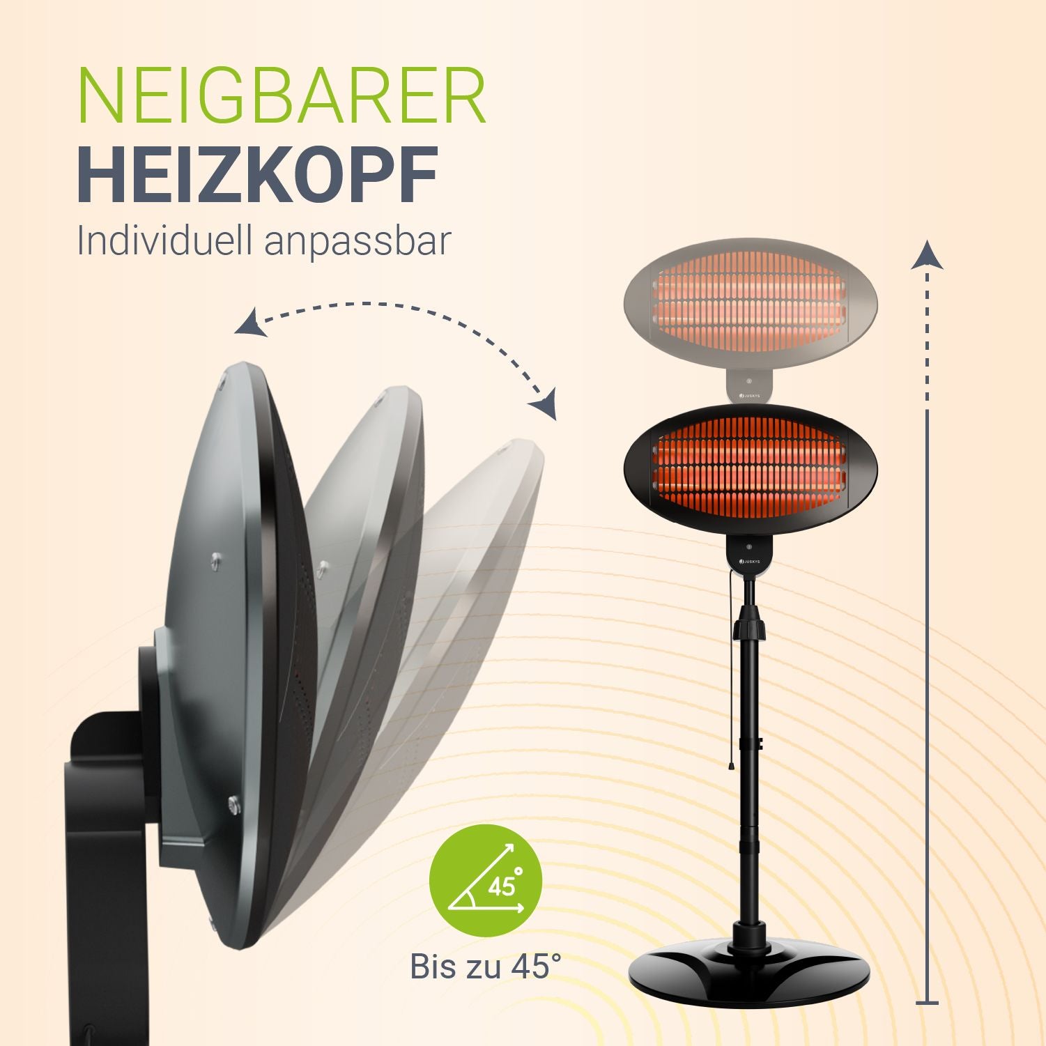 juskys-infrarotstrahler-2000w-schwarz-mit-quarzr-hren-und-teleskopgestell image 5