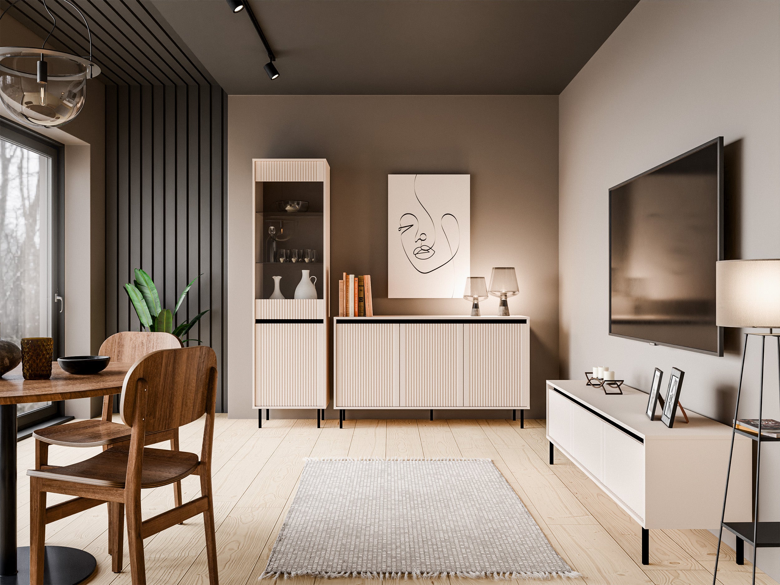 selsey-osaka-zweif-geliger-schrank-56-cm-sandbeige-rillenfront-schwarze-beine image 3