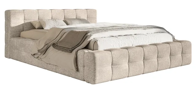 selsey-puffly-polsterbett-180x200-cm-mit-bettkasten-chenille-beige-metallrahmen image 1