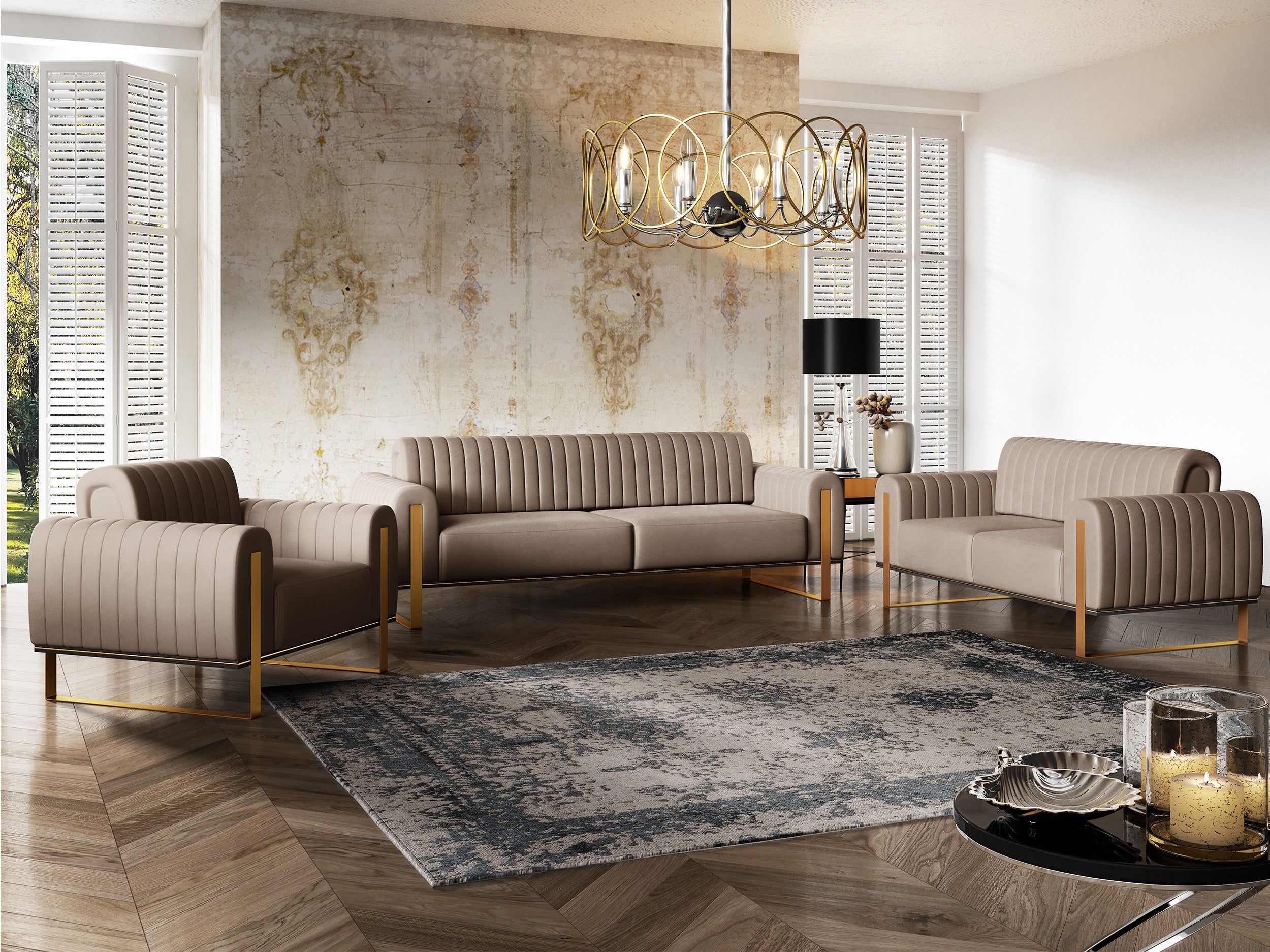 selsey-parissa-zweisitziges-sofa-brauner-samt image 3