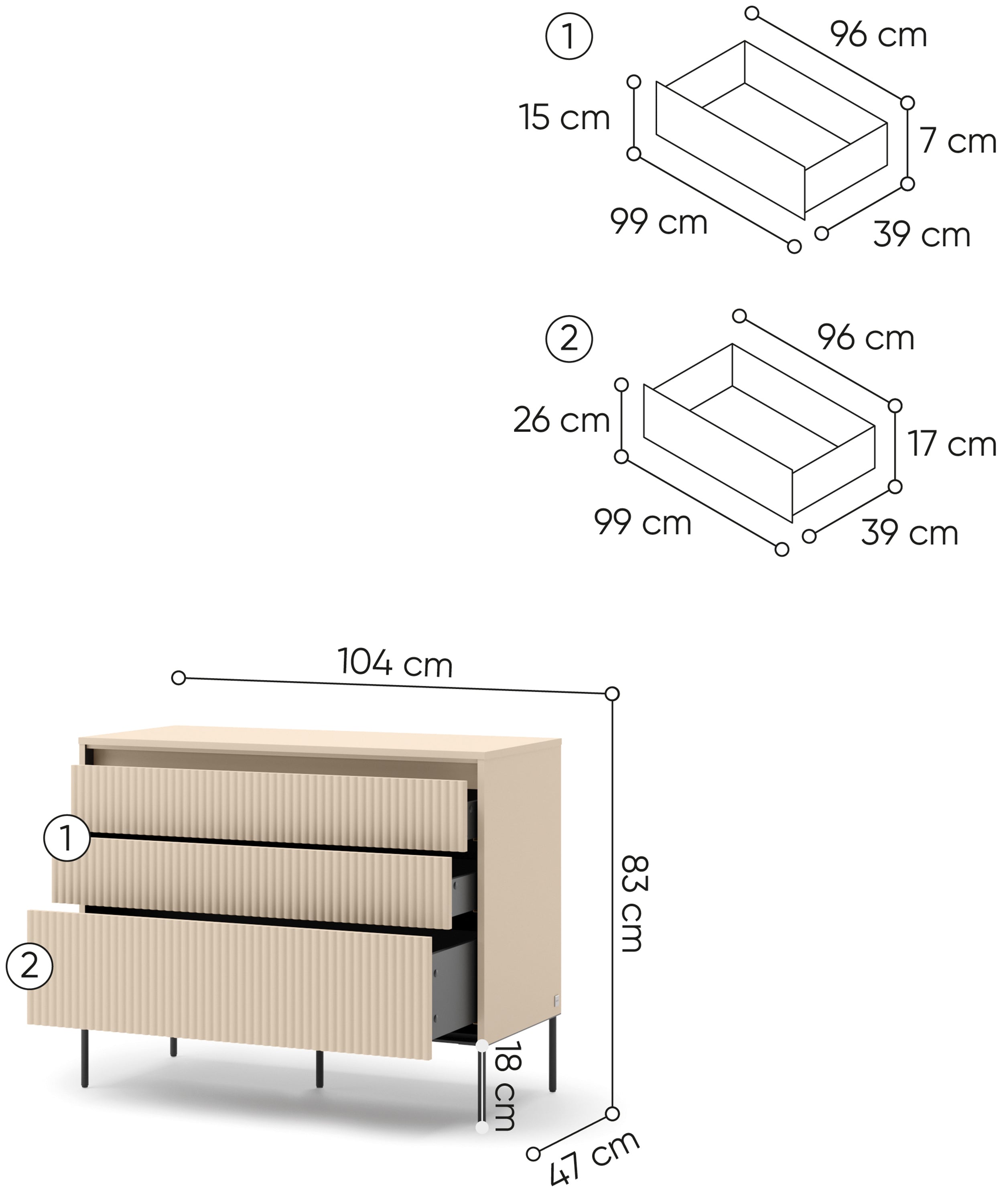 selsey-trend-kommode-mit-3-schubladen-und-beleuchtung-104-cm-sandbeige-schwarz image 5