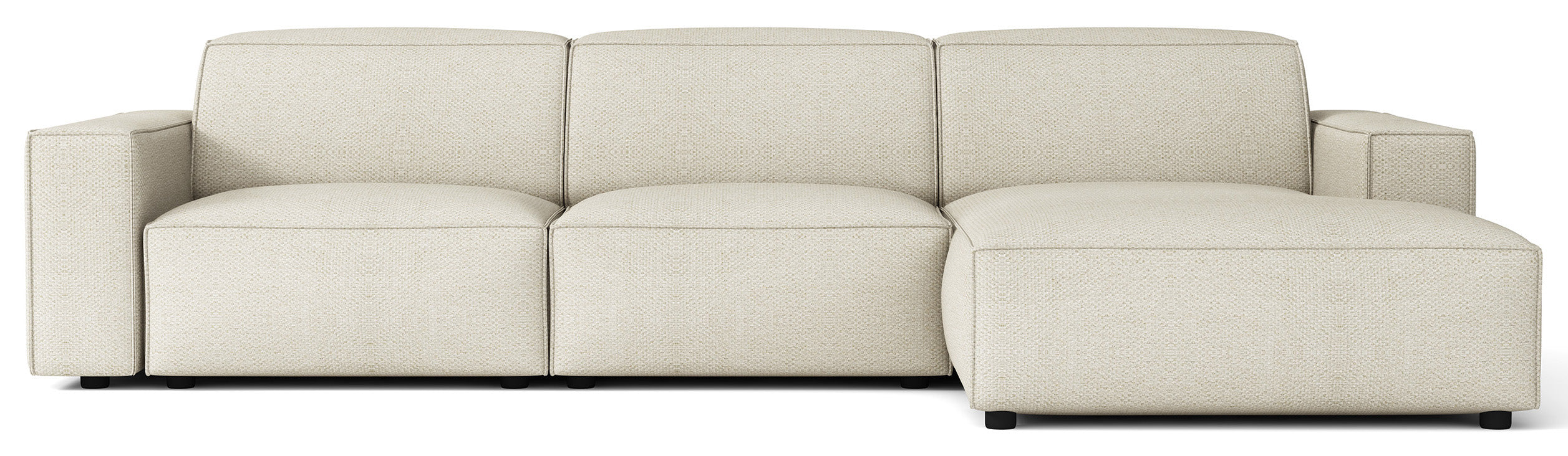 selsey-sellmo-modulares-ecksofa-l-form-rechts-cremefarbener-chenille-stoff image 1