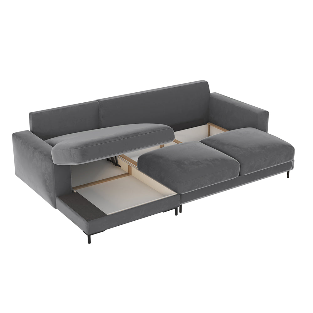 selsey-mokpeo-ecksofa-mit-schlaffunktion-links-grafit-samt-schwarze-f-e image 3