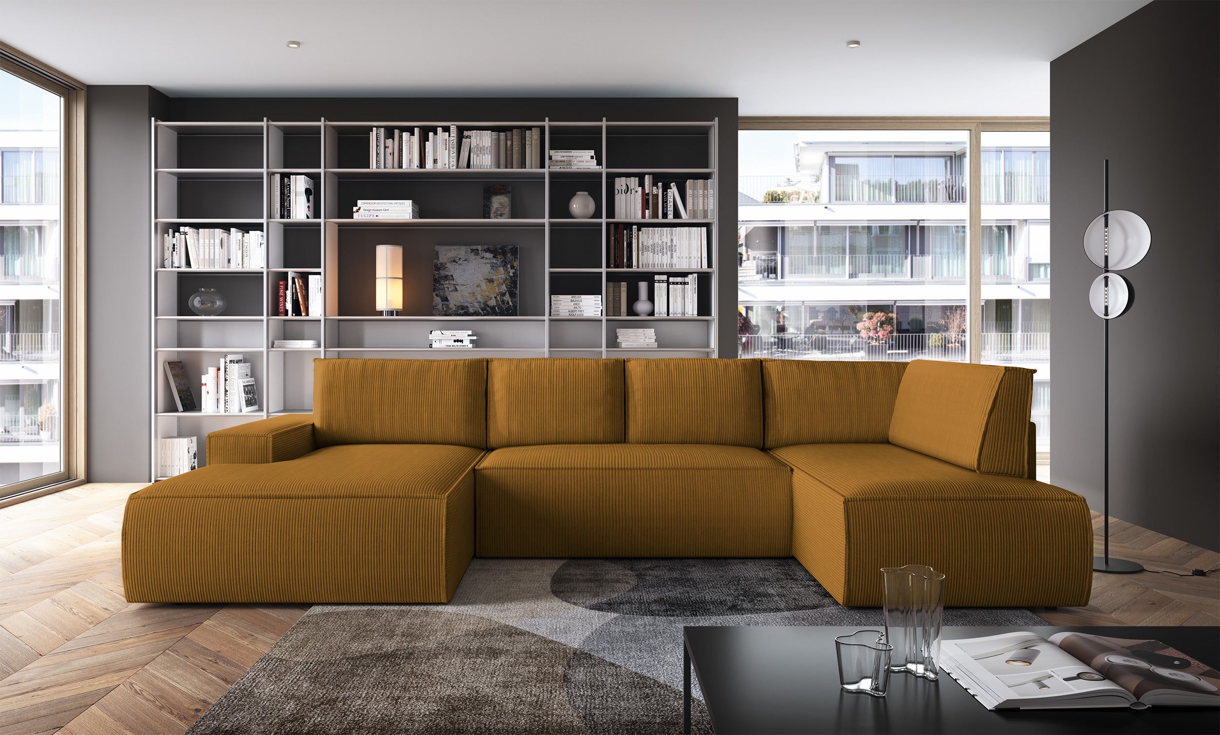 selsey-farese-new-ecksofa-u-f-rmig-links-mit-schlaffunktion-und-stauraum-senfgel image 2