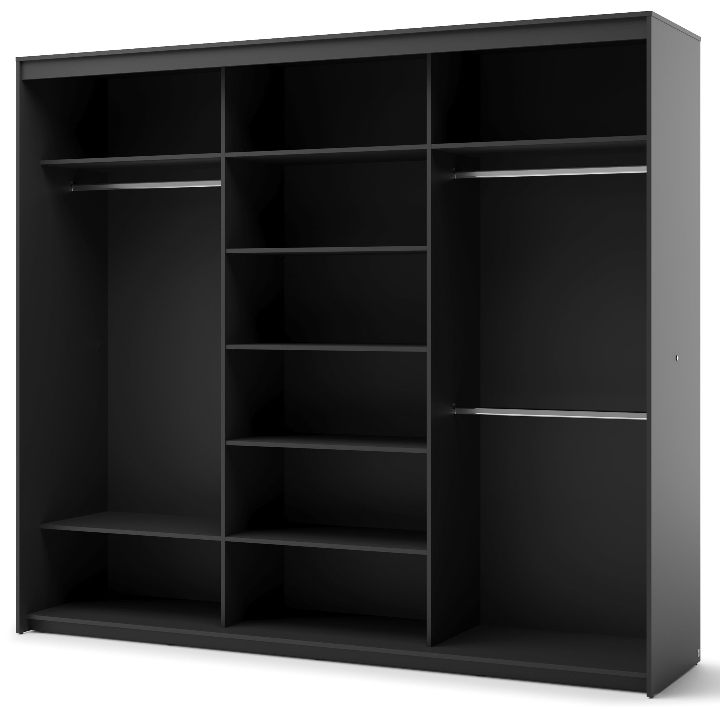 selsey-trend-dreht-renschrank-250-cm-schwarz-geriffelte-fronten-mit-spiegel-und- image 4