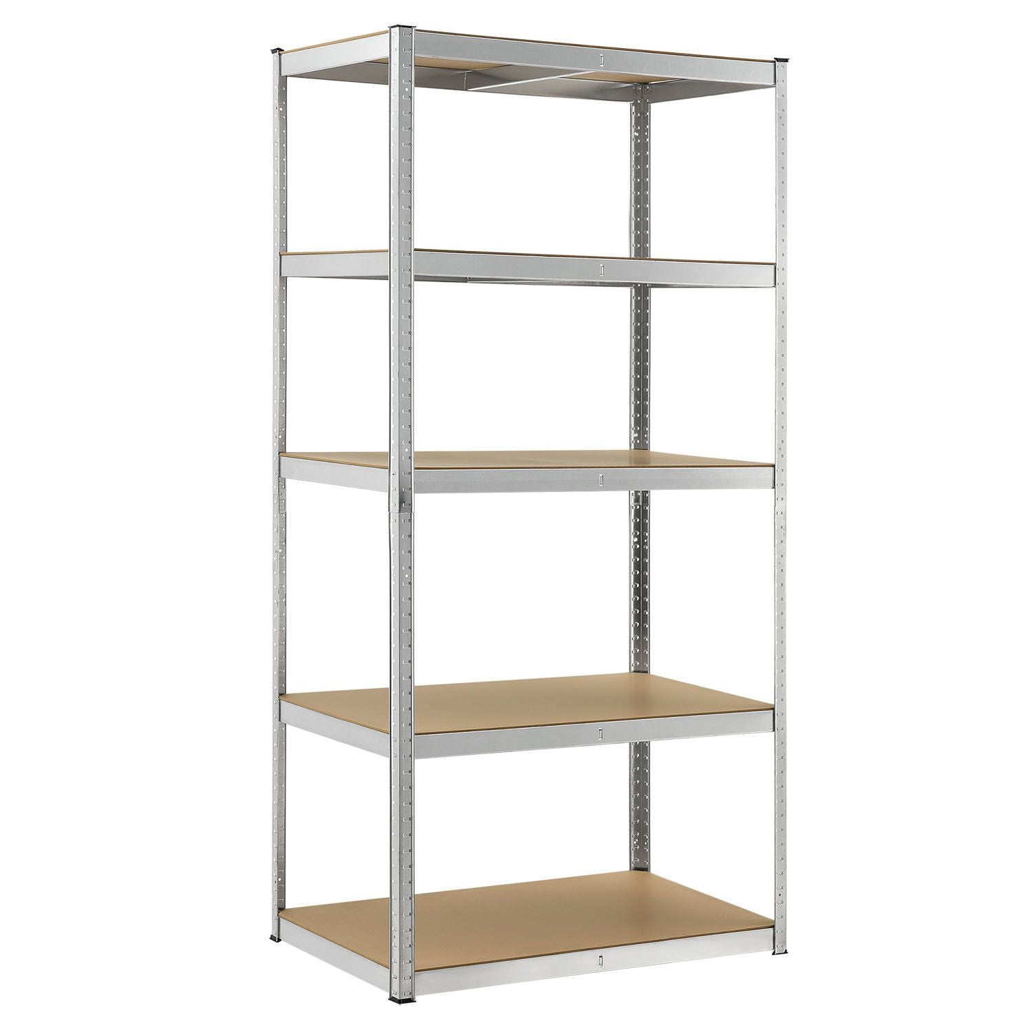 juskys-lagerregal-basic-200-x-100-x-60-cm-silber-schwerlastregal-mit-5-b-den image 5