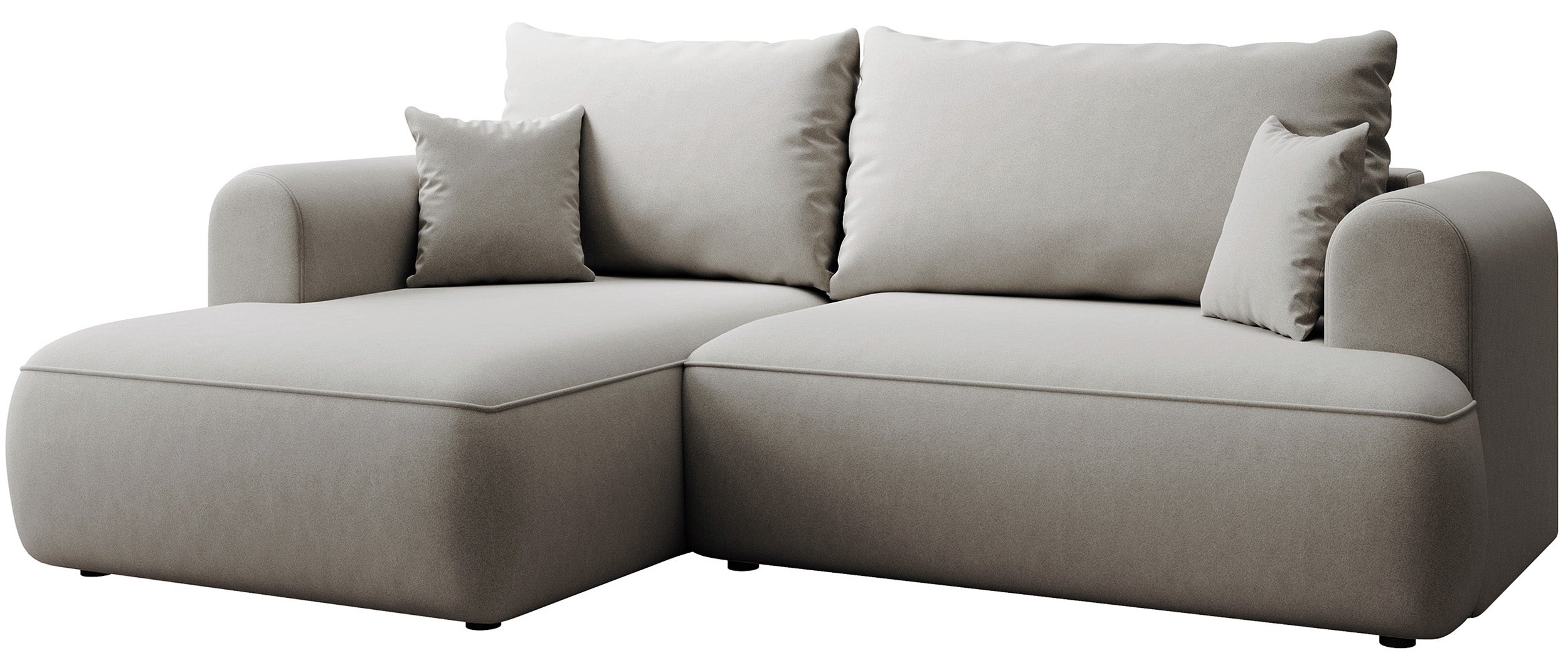selsey-ovo-mini-ecksofa-mit-schlaffunktion-l-links-mit-stauraum-grauer-samt image 5