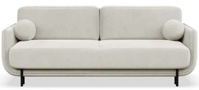 selsey-ovals-drei-sitzer-schlafsofa-cremefarbener-samt image 1