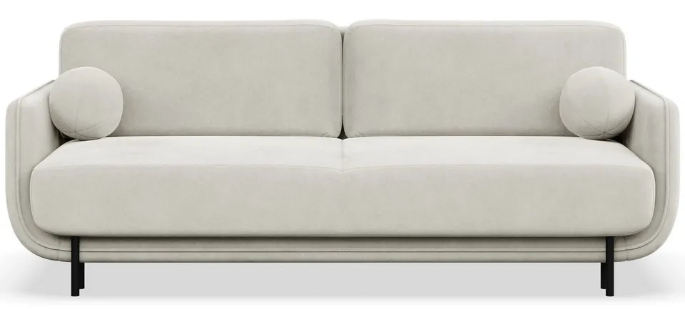 selsey-ovals-drei-sitzer-schlafsofa-cremefarbener-samt image 1