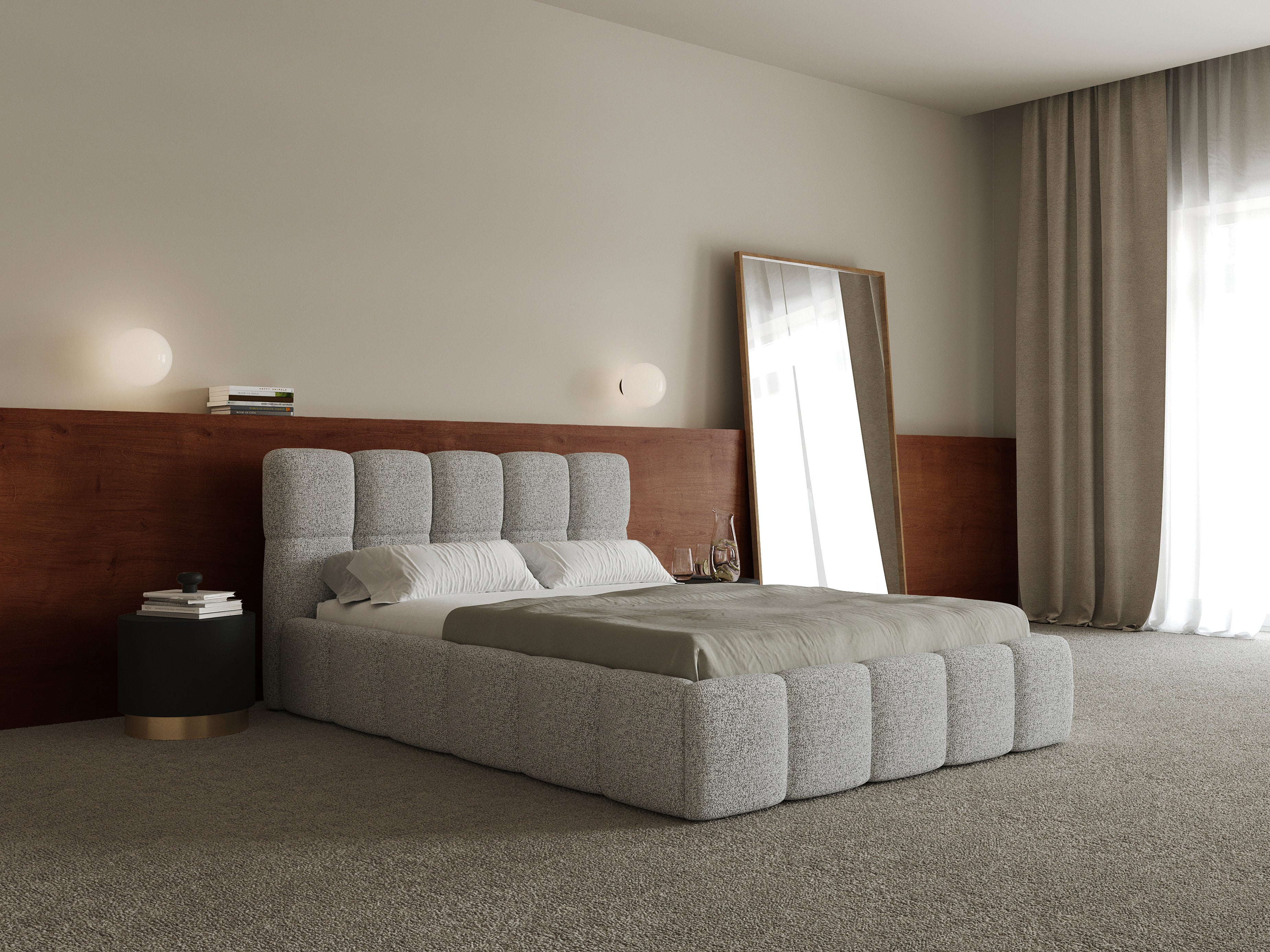 selsey-cloudy-gepolstertes-bett-140x200-cm-mit-stauraum-hellgraues-geflecht-meta image 2