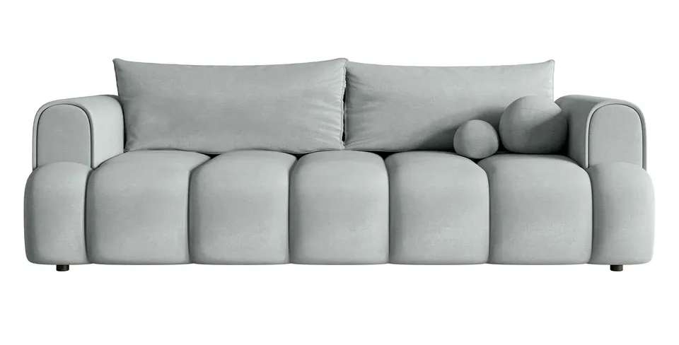 selsey-dandelino-3-sitzer-sofa-hellgrau-velours-wasserabweisend-mit-schlaffunkti image 1