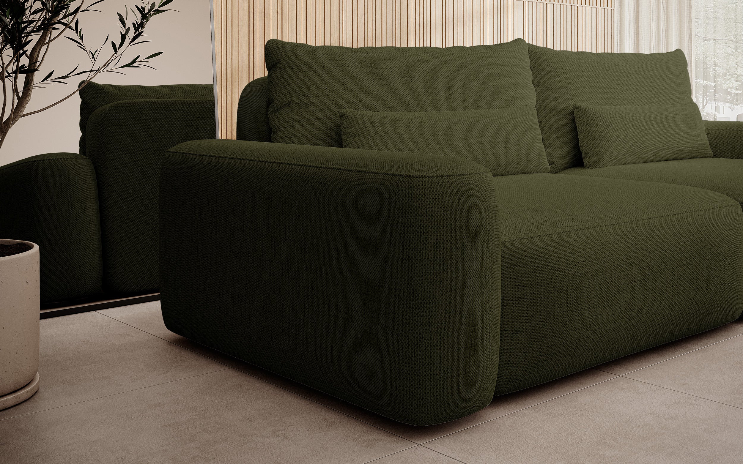 selsey-carnos-dreisitziges-ausklappbares-sofa-olivgr-ner-chenille-stoff-hydropho image 4