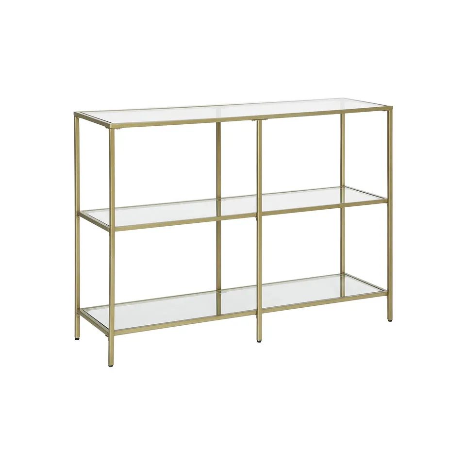 vasagle-konsolentisch-aus-hartglas-in-gold image 1