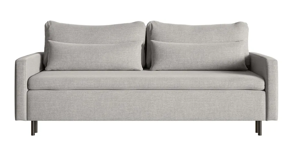 selsey-umpro-dreisitziges-schlafsofa-mit-bettkasten-grauer-chenille-bezug image 1