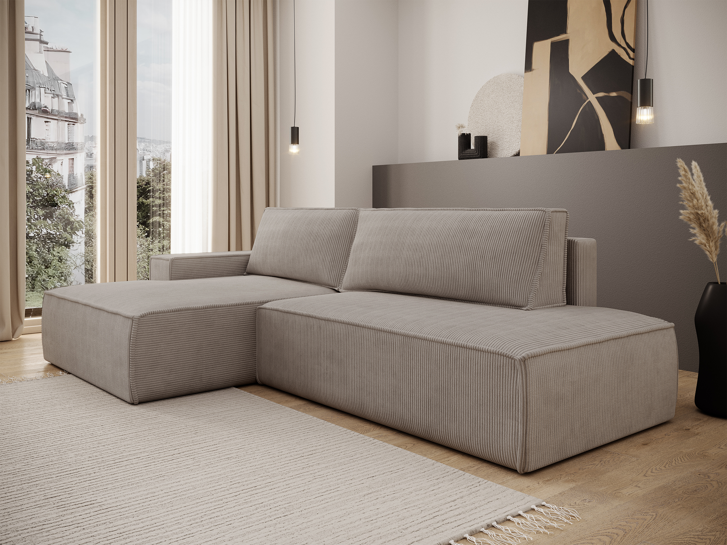 selsey-felicjo-ecksofa-mit-schlaffunktion-links-l-form-mit-stauraum-beiger-cords image 2