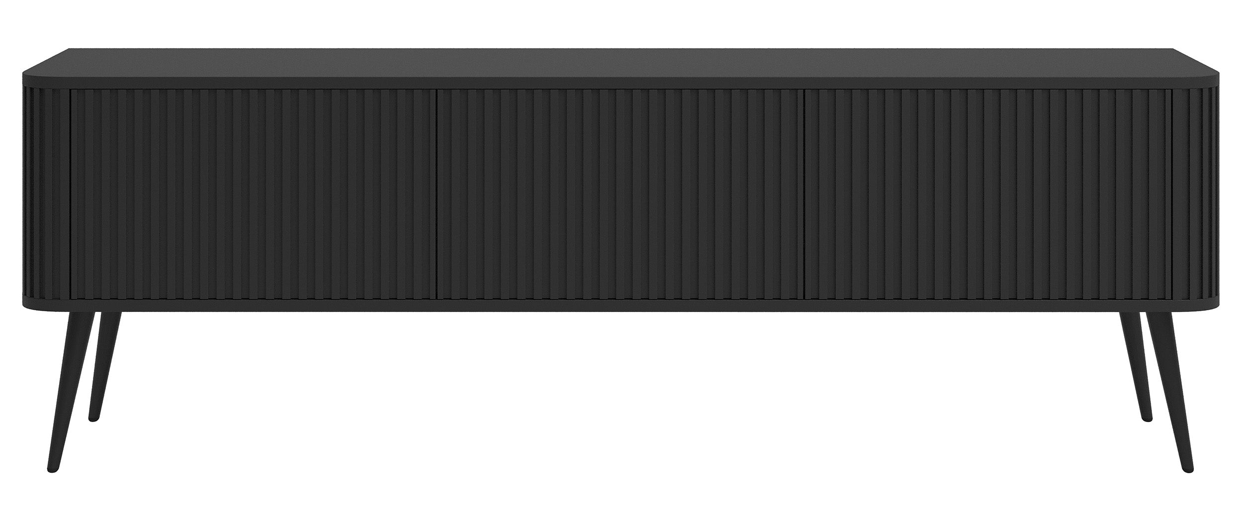 selsey-ovarlo-tv-schrank-dreit-rig-163-cm-schwarz-mit-rillen image 1