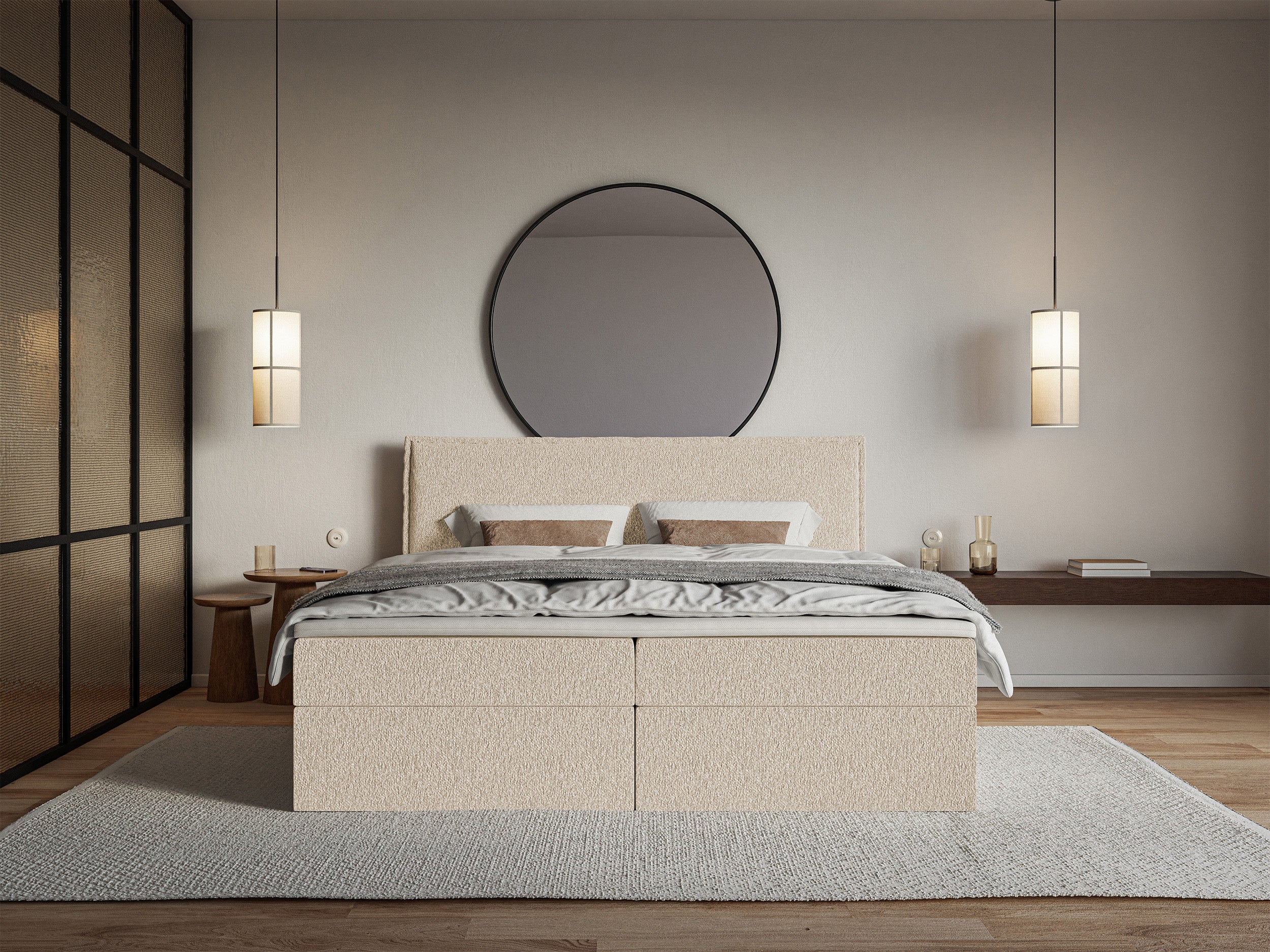 selsey-softie-kontinentalbett-140x200-cm-mit-stauraum-und-topper-hellbeiger-chen image 3