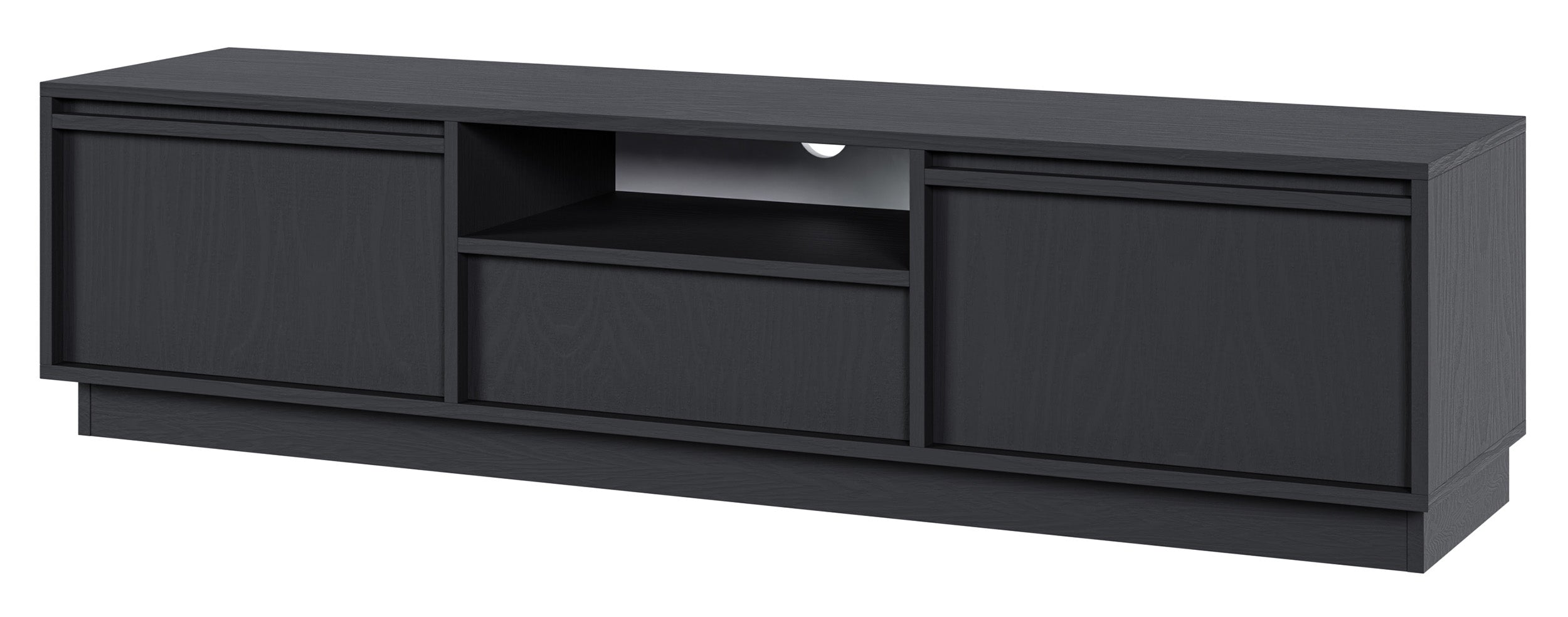 selsey-evo-tv-schrank-154-cm-schwarz-mit-2-t-ren-schublade-und-sockel image 1