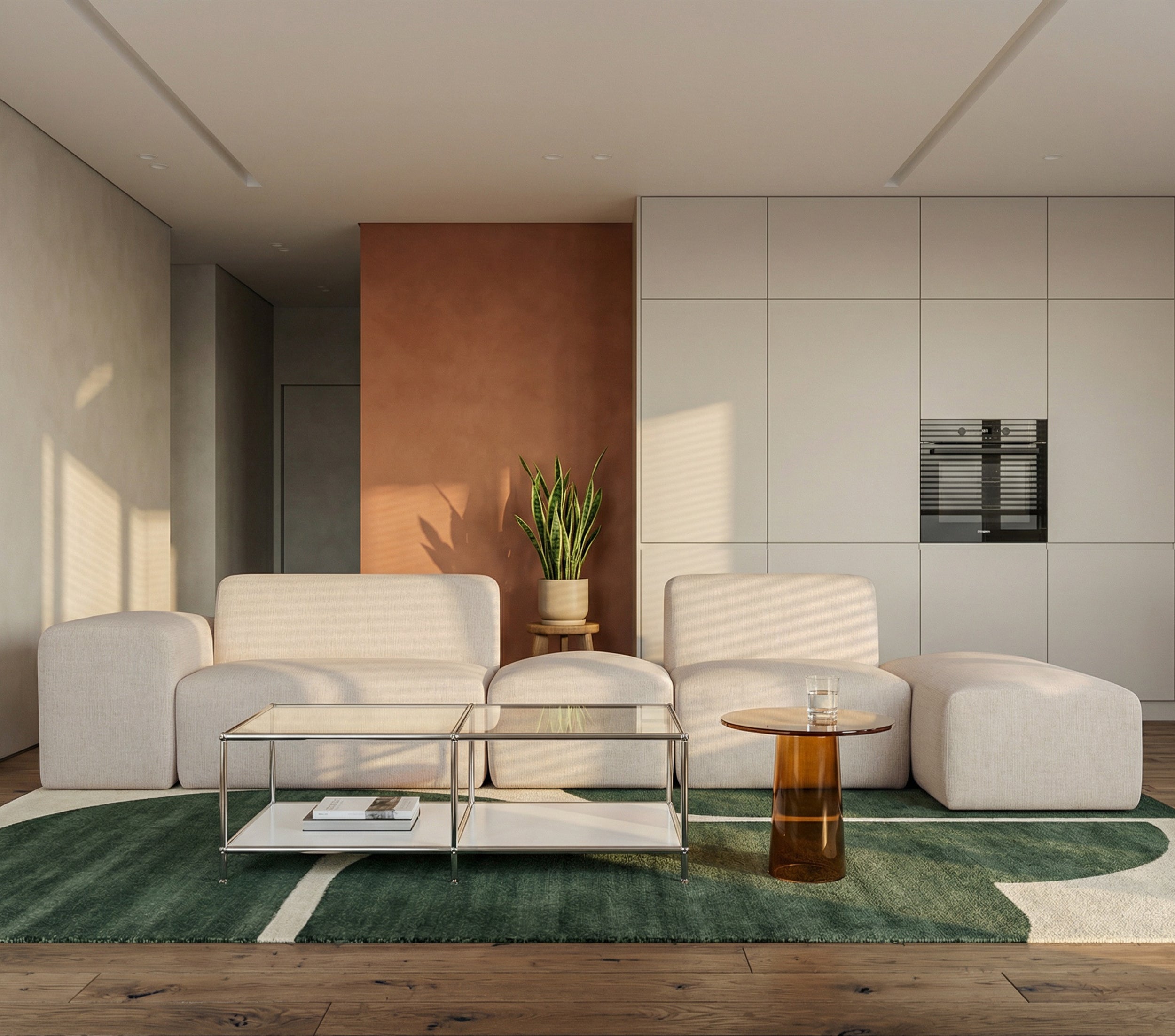 selsey-pyllomi-modulares-ecksofa-l-form-mit-hocker-warmbeige-flechtoptik image 3