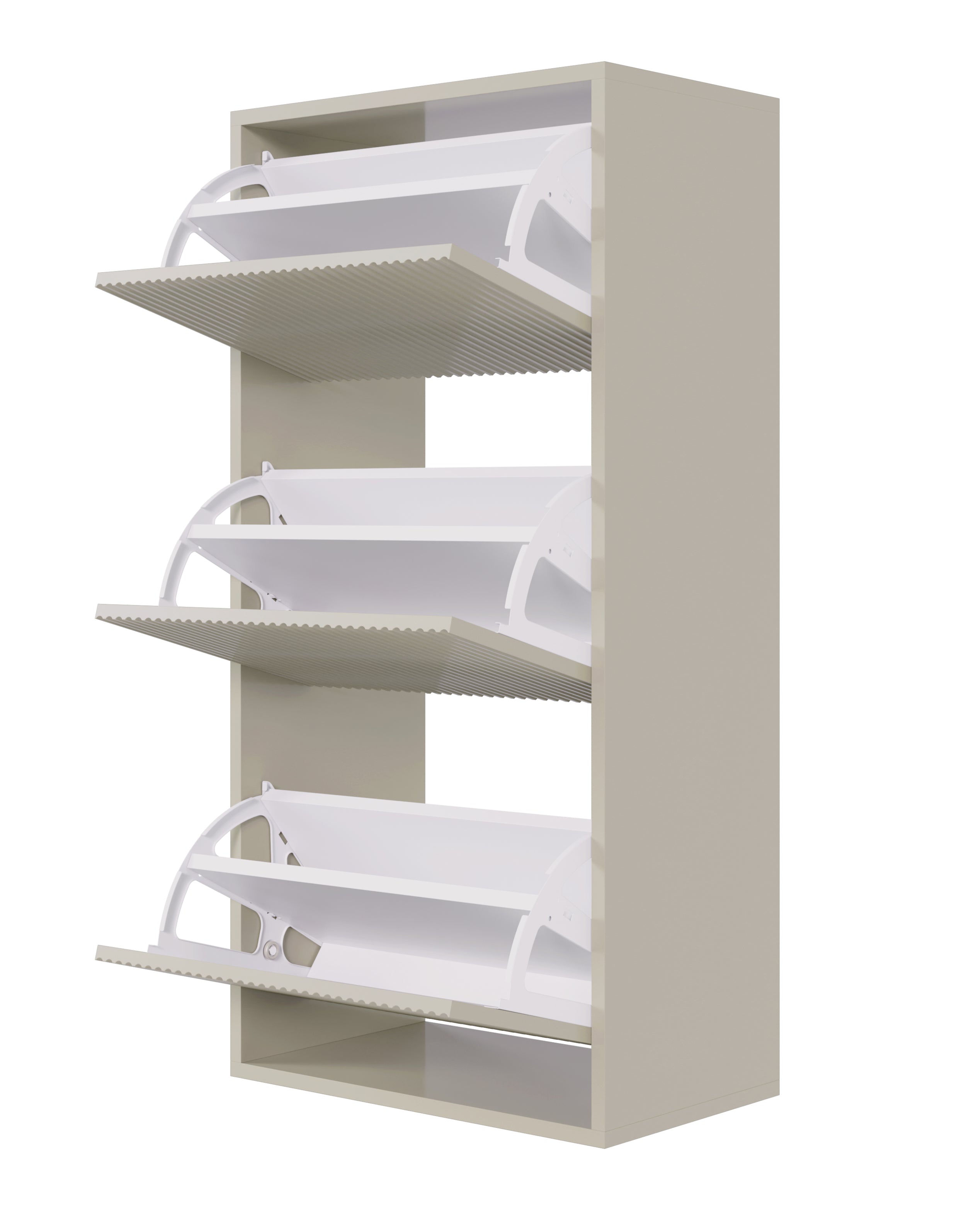 selsey-schuhschrank-veldio-50-cm-mit-3-f-chern-grau-beige-zum-aufh-ngen image 2