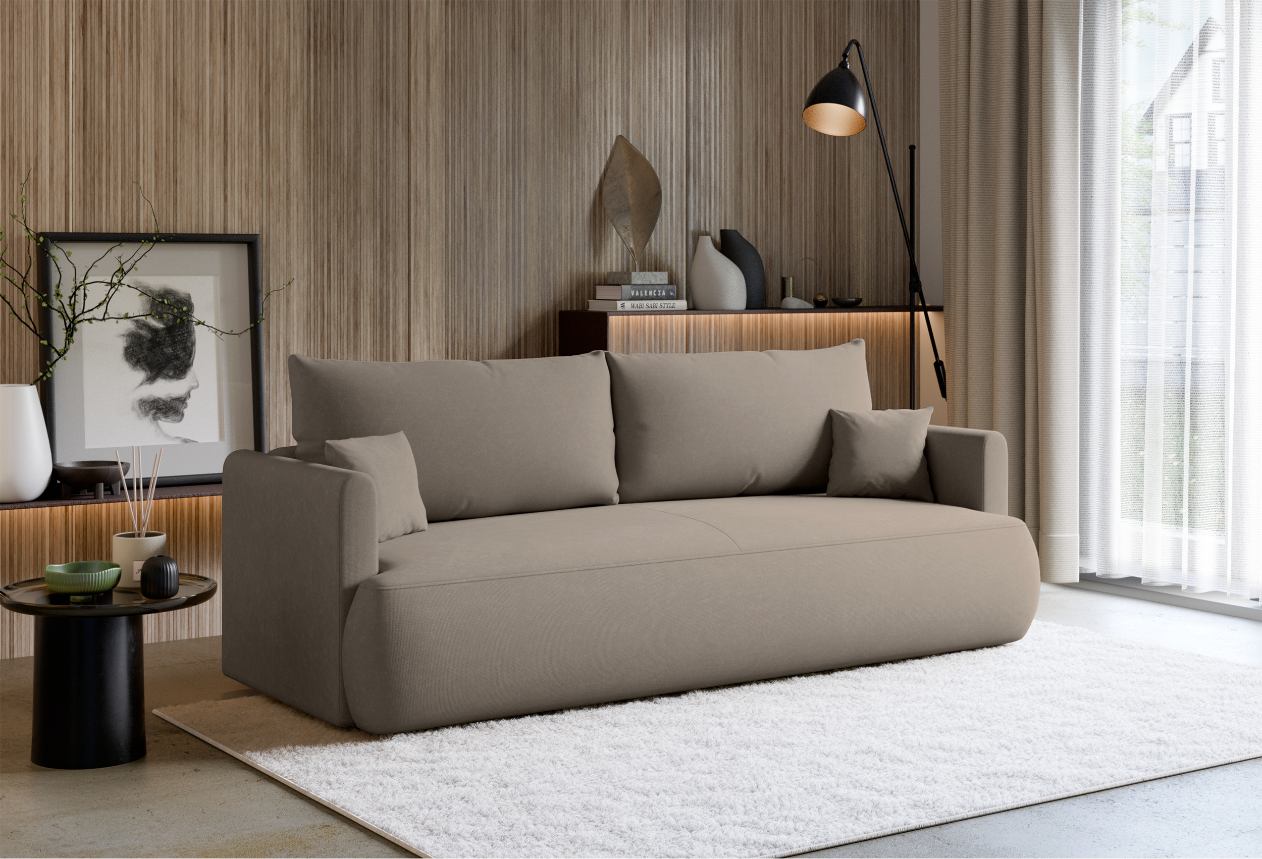 selsey-ovo-mini-3-sitzer-schlafsofa-ausklappbar-mit-stauraum-hellbeige-chenille image 4