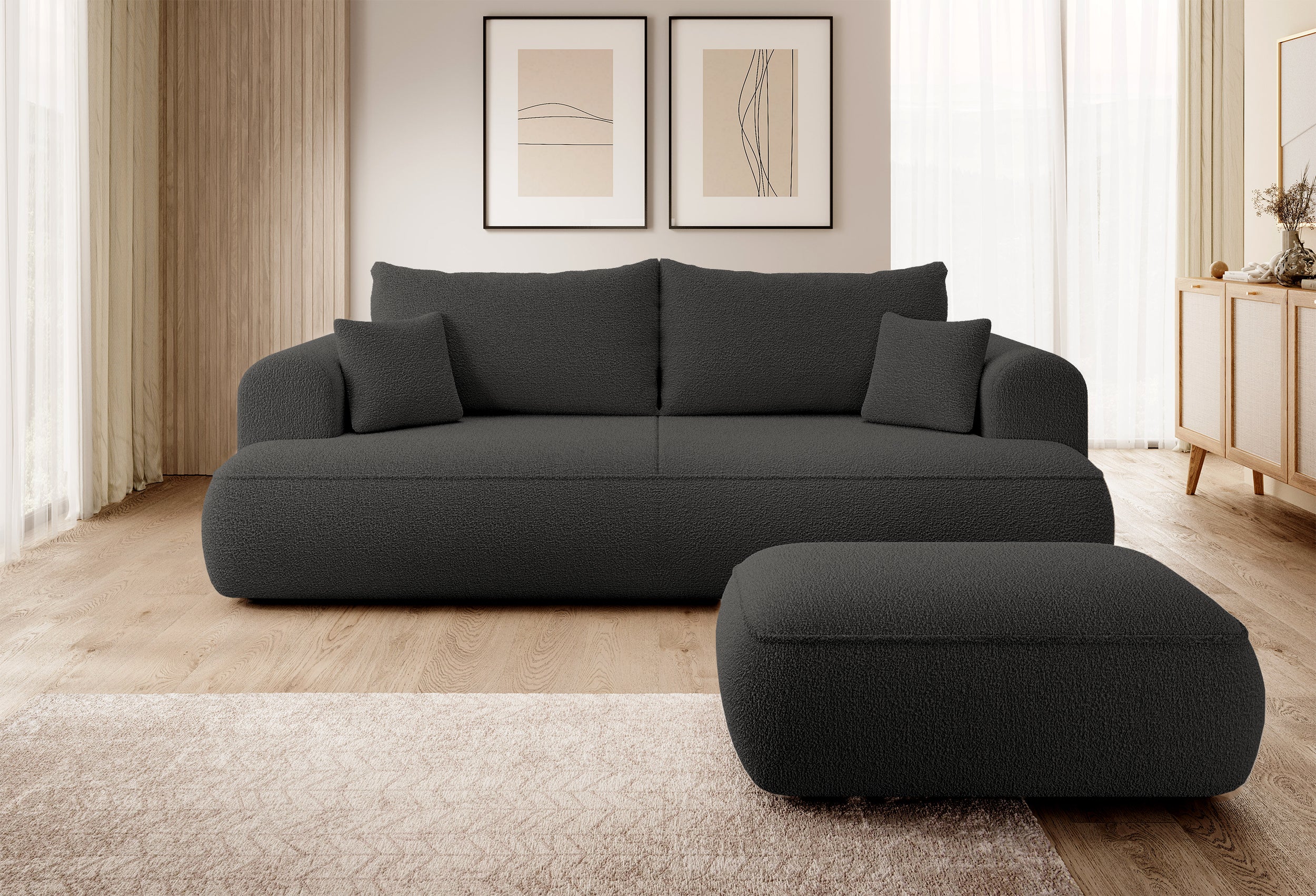 selsey-ovo-pouf-dunkelgrau-boucl image 2