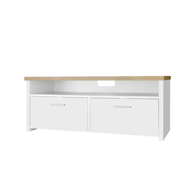 vasagle-fernsehtisch-mit-f-chern-und-klappt-ren-wei-naturfarbe image 1