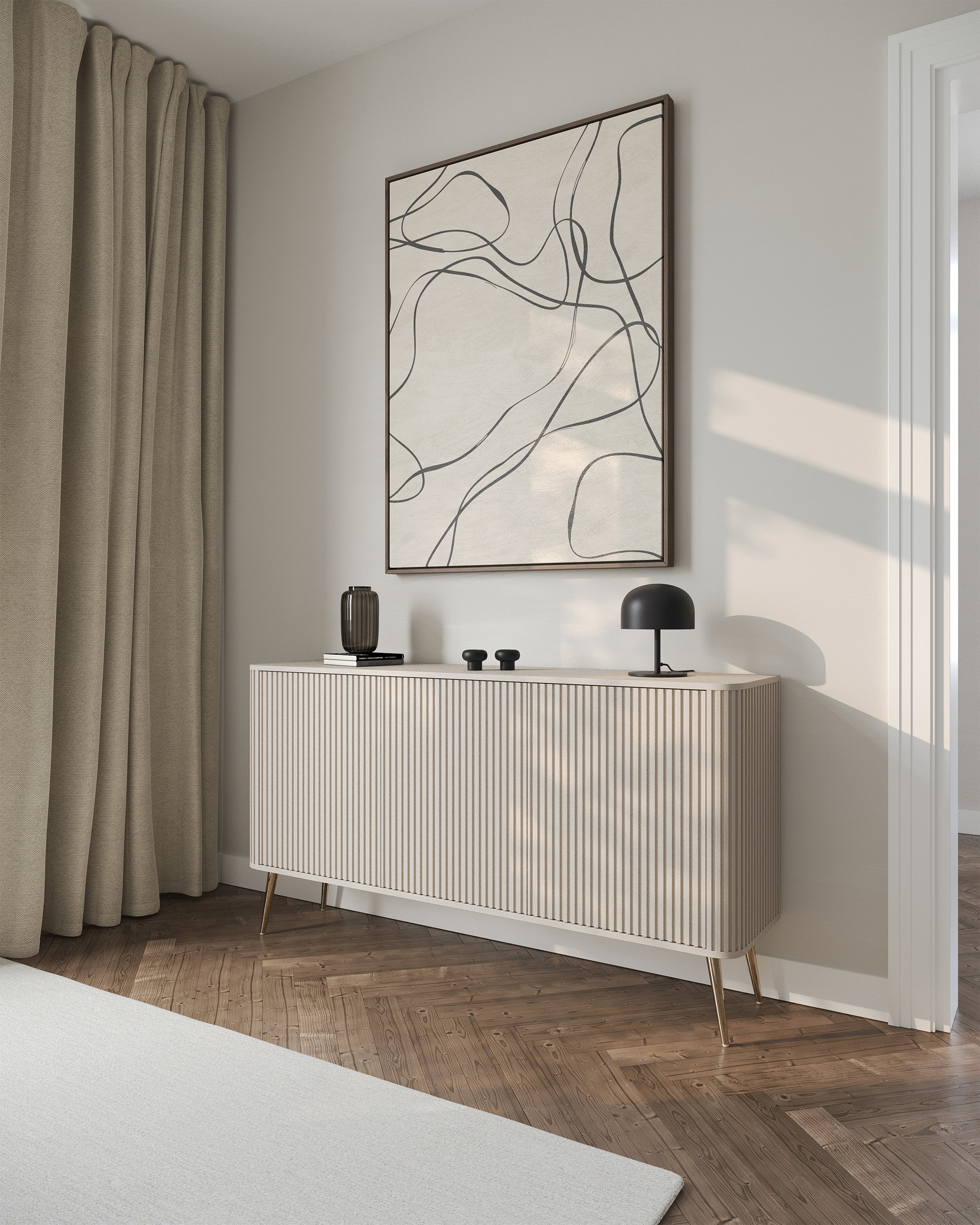 selsey-ovarlo-kommode-dreit-rig-163-cm-sandbeige-mit-fr-sungen-goldene-beine image 3
