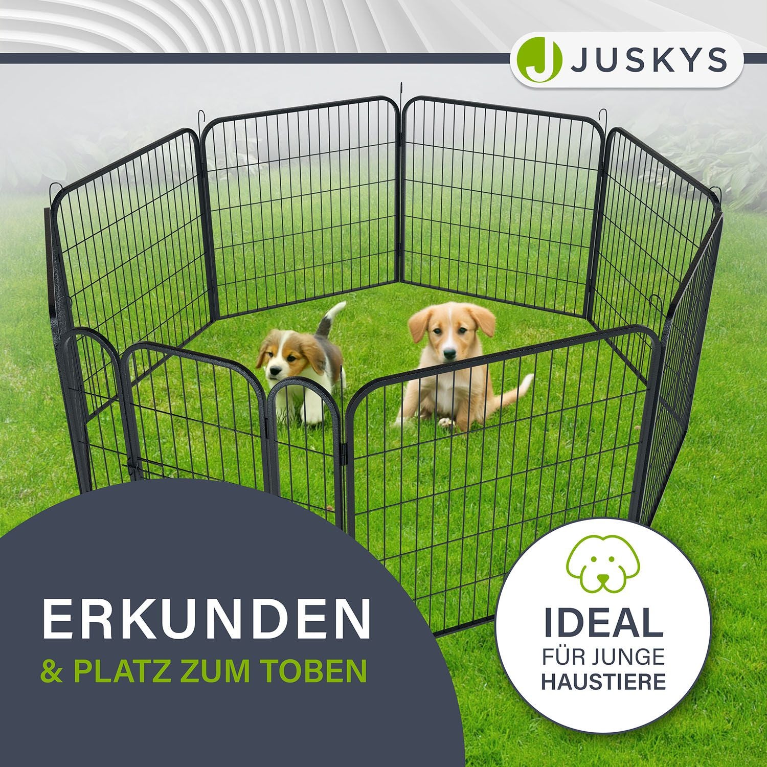 juskys-welpenauslauf-aus-metall-160x160x60-cm image 4