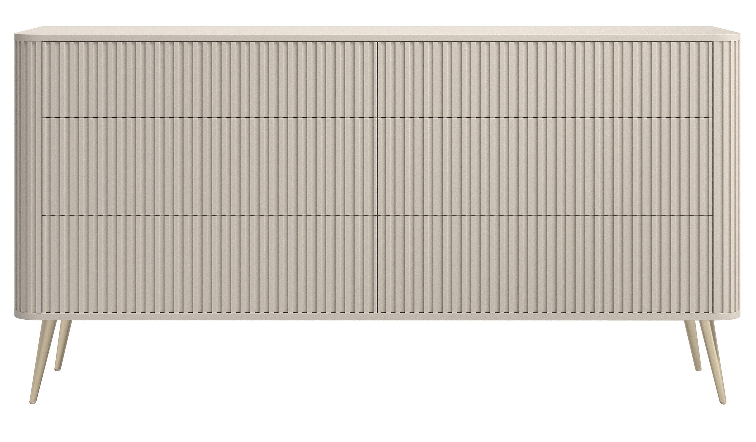 selsey-ovarlo-kommode-168-cm-sandbeige-6-schubladen-goldene-beine-gefr-st image 1