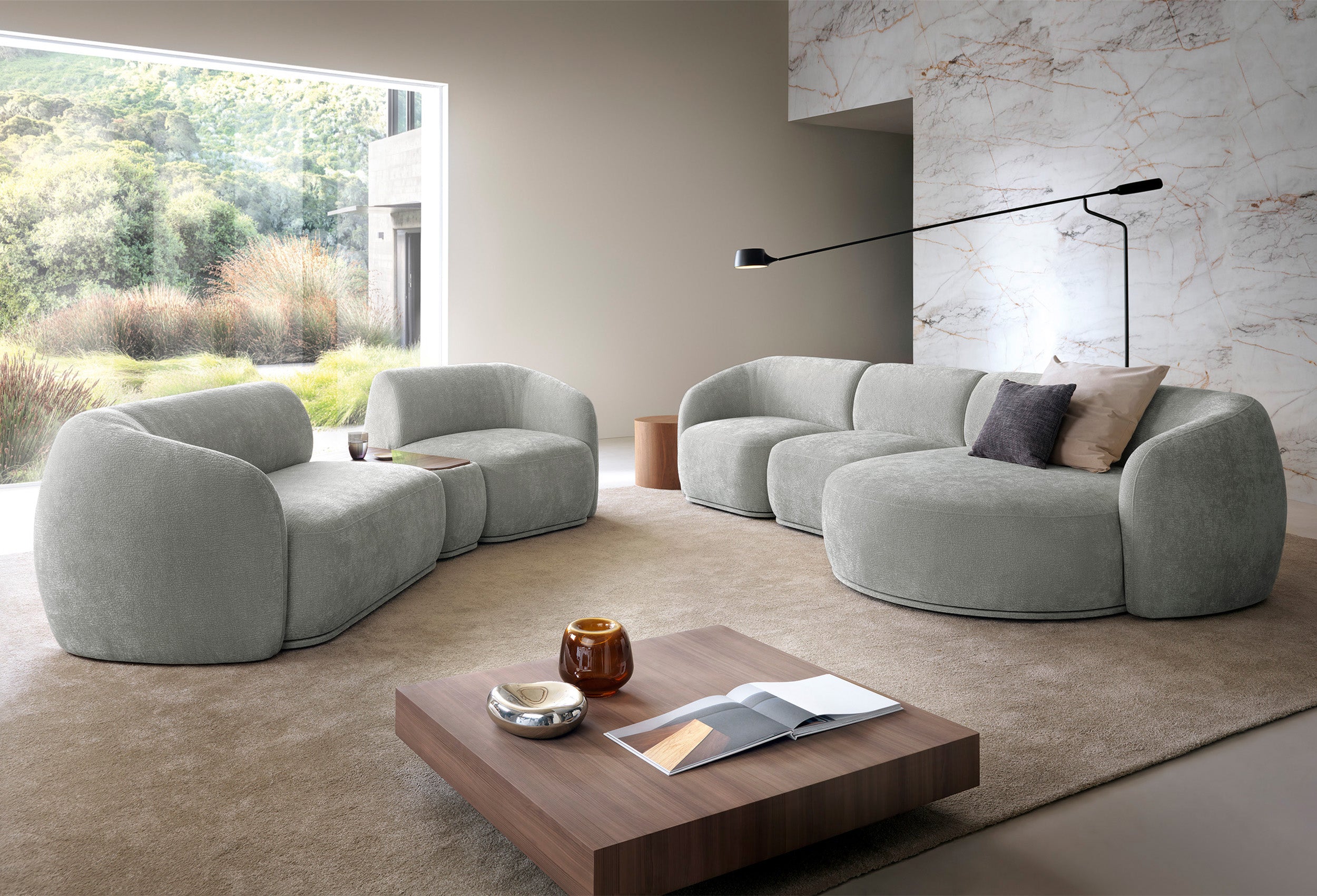 selsey-bommo-einzelnes-mittleres-modul-erweiterungsmodul-sessel-chenille-grau image 4