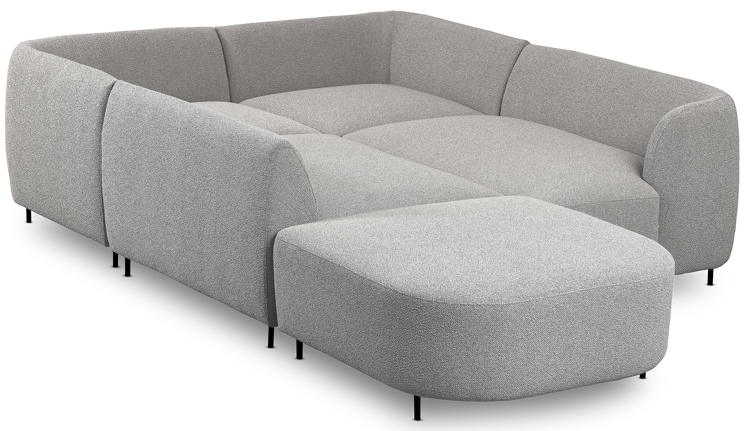 selsey-lanomi-u-f-rmiges-modulares-ecksofa-rechts-hellgrauer-boucl-stoff image 5