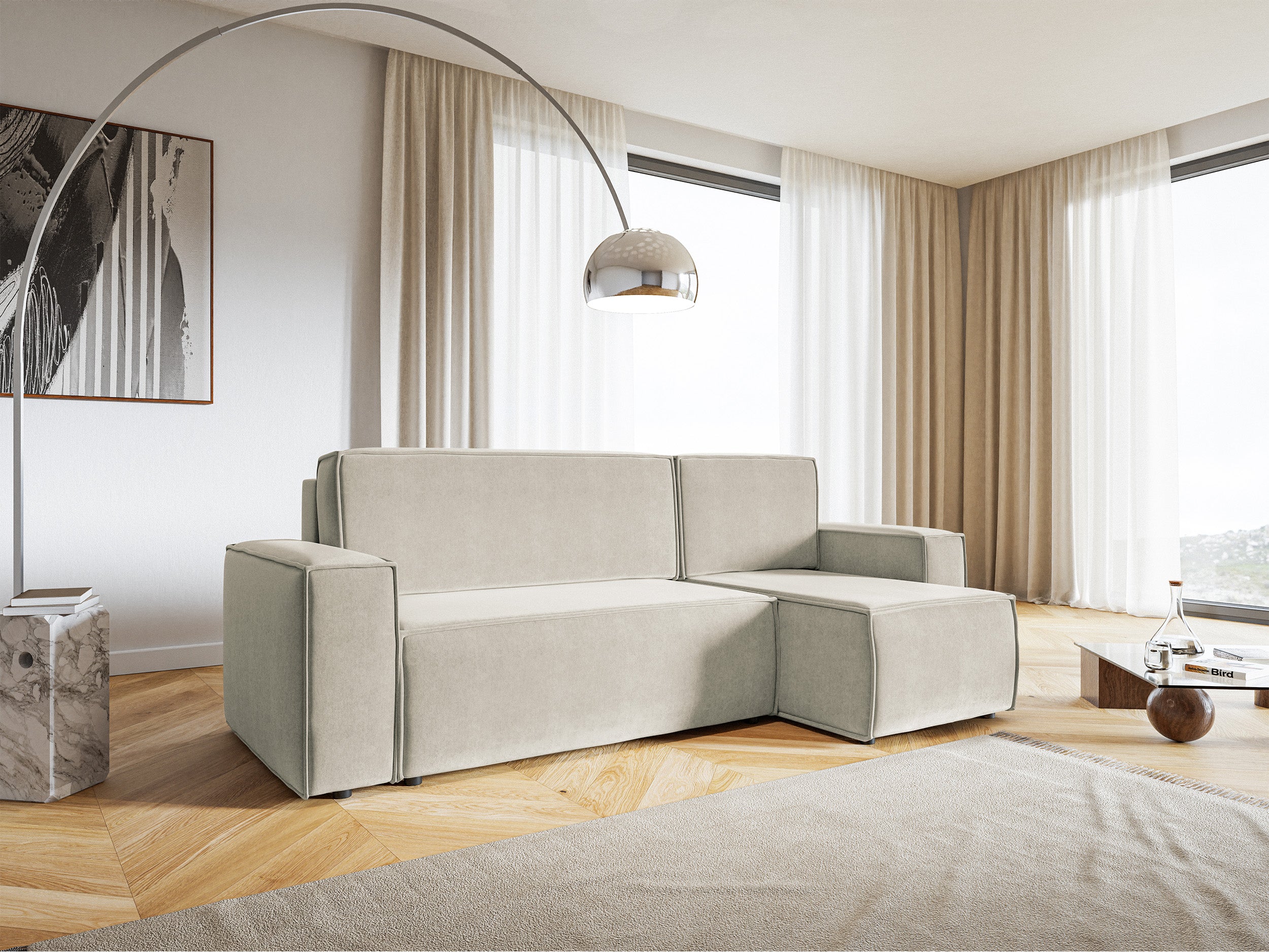 selsey-copertino-ecksofa-mit-schlaffunktion-l-form-stauraum-hellbeiger-samt image 3