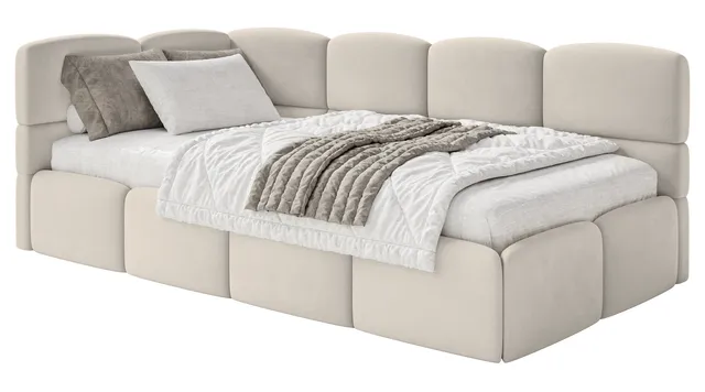 selsey-cloudy-jugendbett-90x200-cm-links-hellbeiger-velours-wasserabweisend-mit- image 1