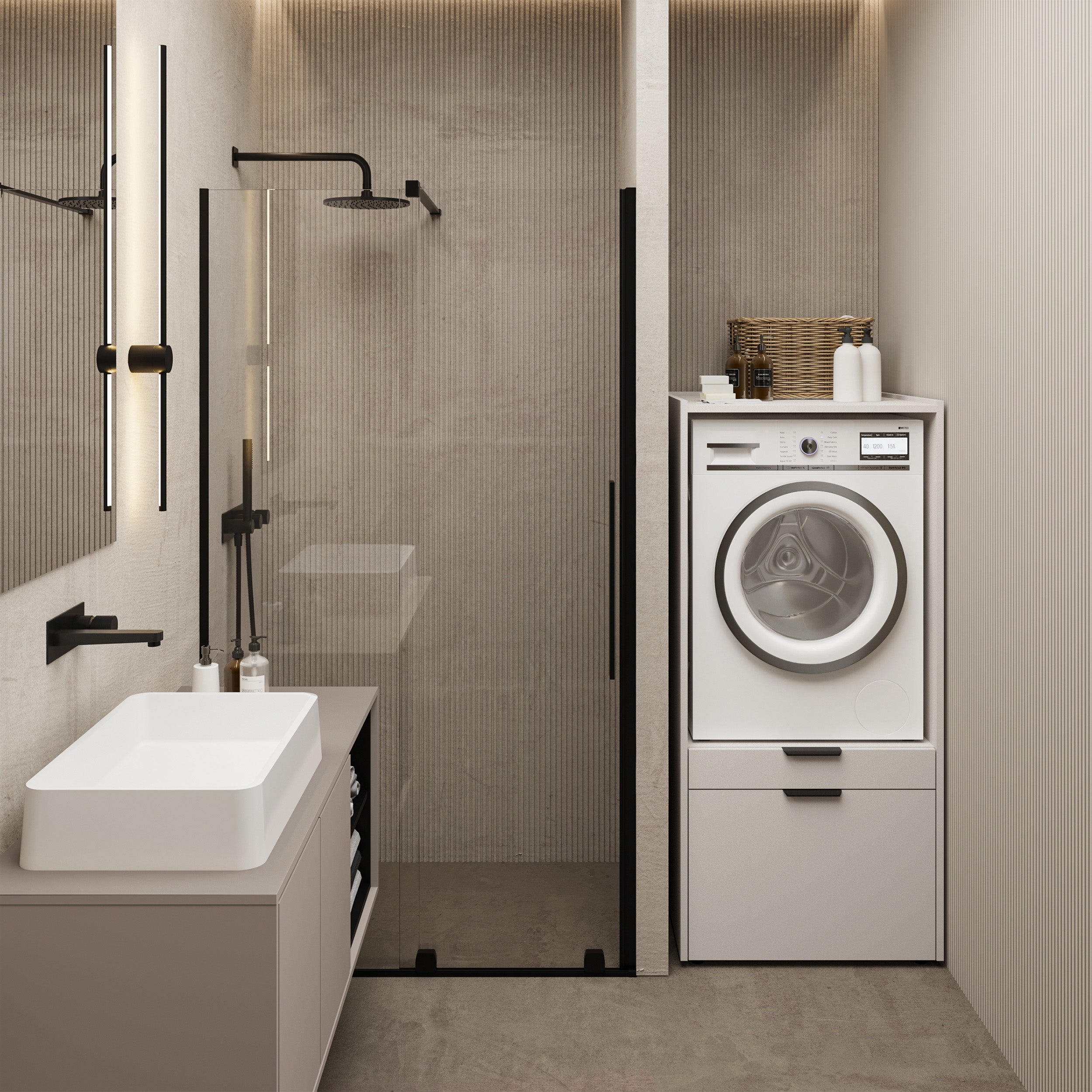selsey-andiamo-waschmaschinenschrank-mit-schublade-kaschmir image 2