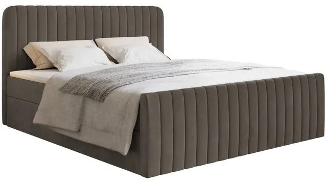 selsey-saliano-kontinentalbett-140x200-cm-mit-stauraum-und-topper-brauner-samt image 1
