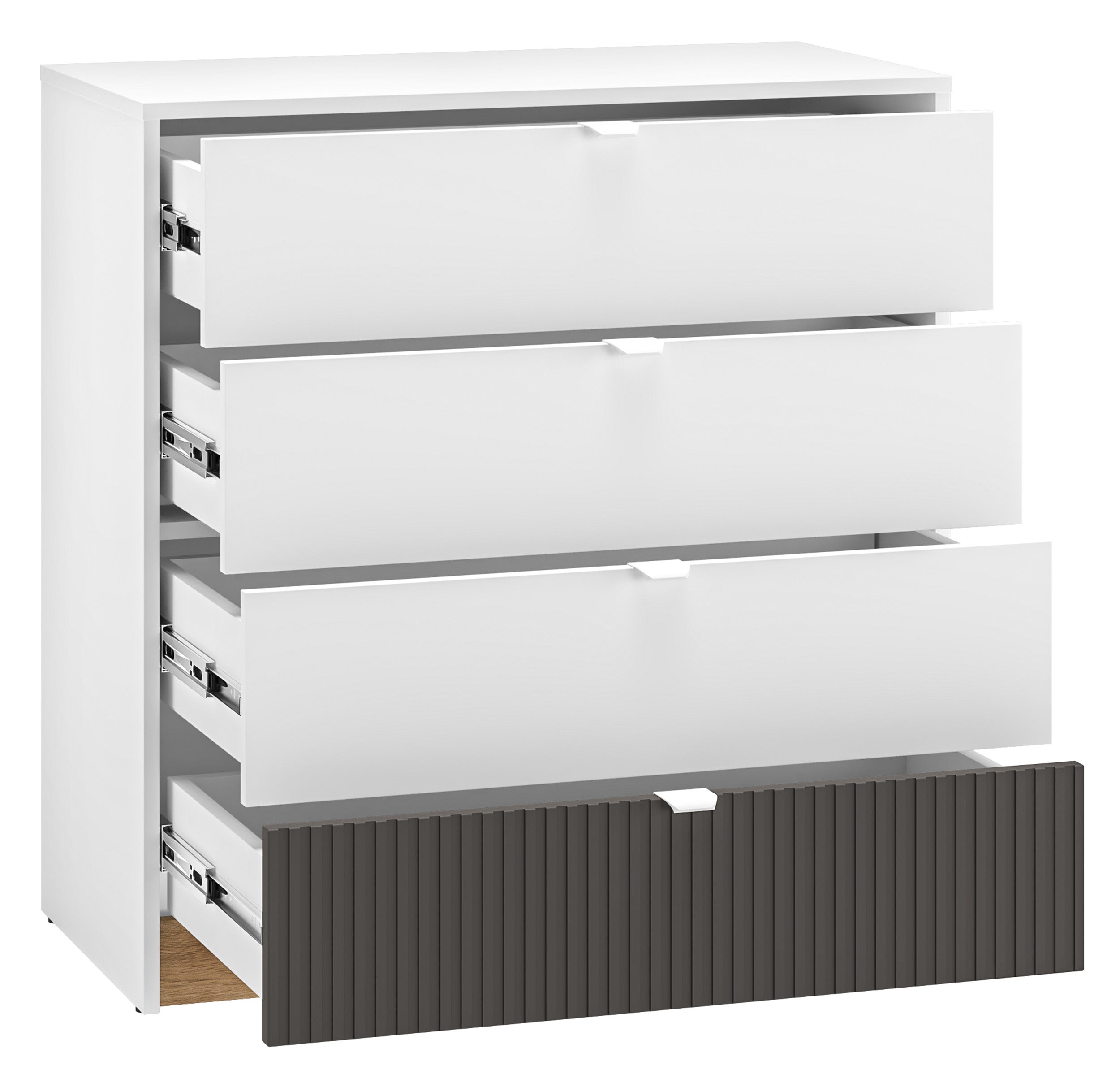 selsey-torino-kommode-82-cm-4-schubladen-eiche-honey-wei-graphit image 3