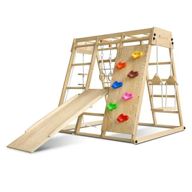 juskys-kletterger-st-indoor-maxi-holz-mit-rutsche-kletterwand-spielplatz-kinderz image 1