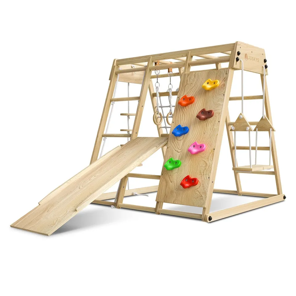 juskys-kletterger-st-indoor-maxi-holz-mit-rutsche-kletterwand-spielplatz-kinderz image 1