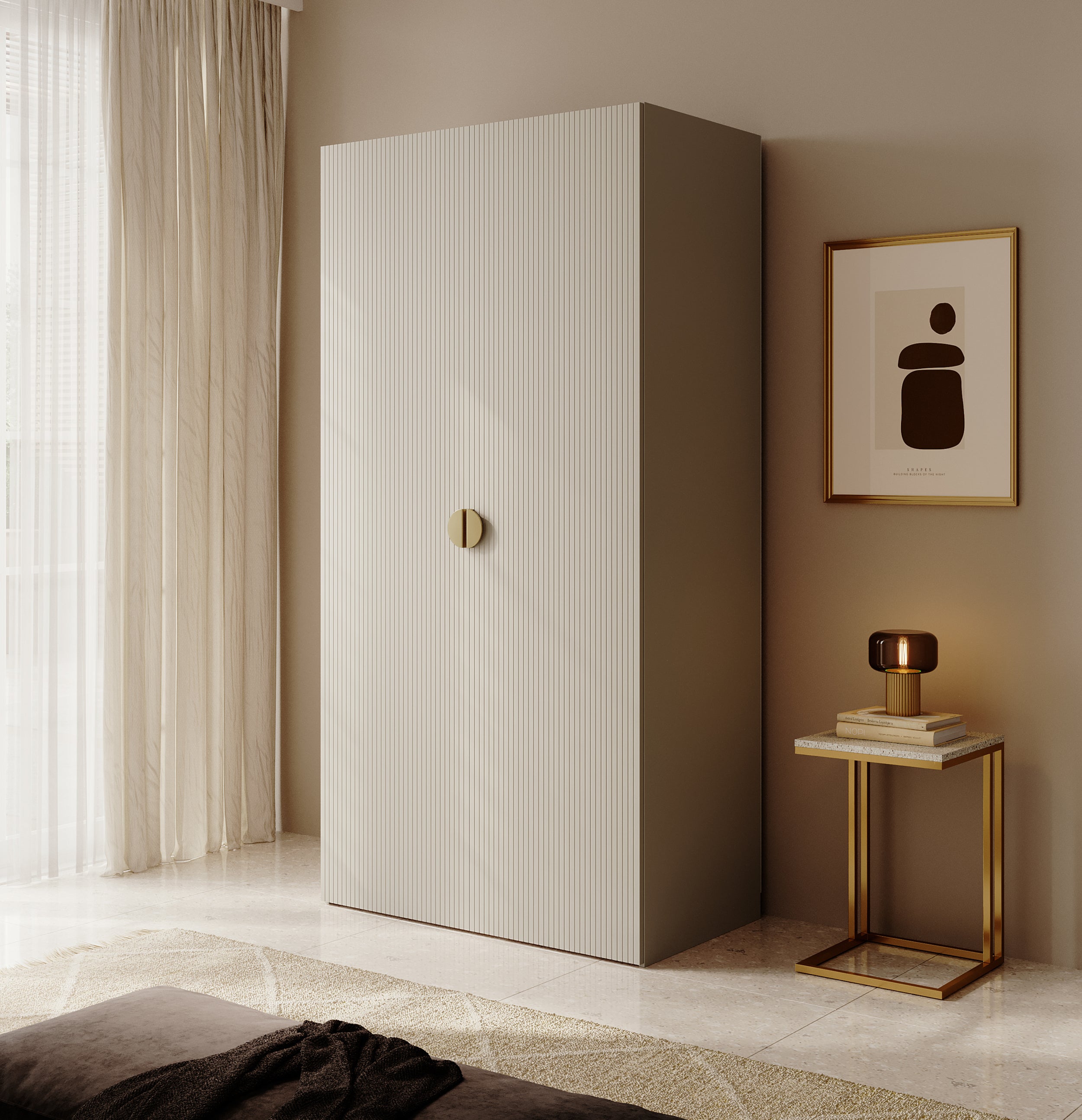 selsey-moonir-2-t-riger-kleiderschrank-100-cm-grau-beige-mit-kleiderstange image 2