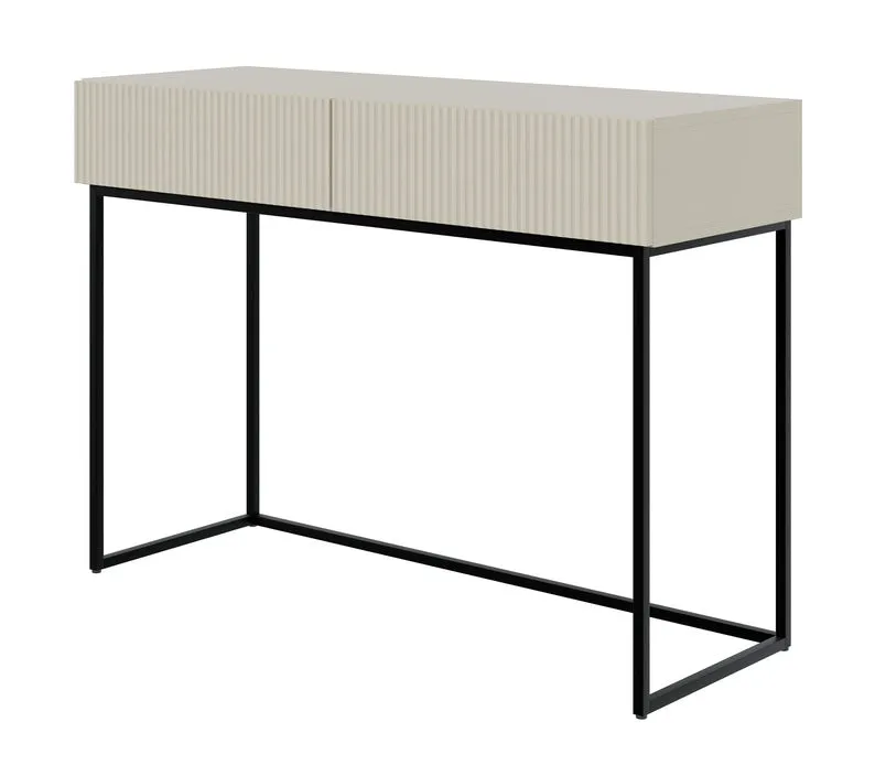 selsey-veldio-schminktisch-110-cm-grau-beige-mit-2-schubladen image 1